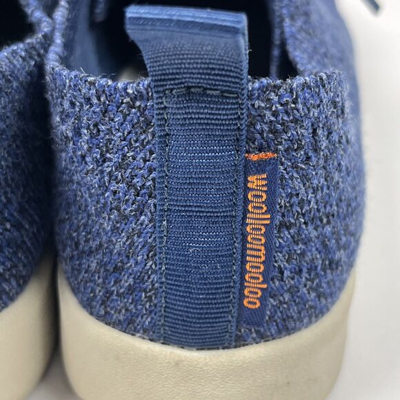 Woolloomooloo EUC Darwin Sneakers Womens 37 Navy Blue Merino Wool Lace Up - Picture 4 of 7